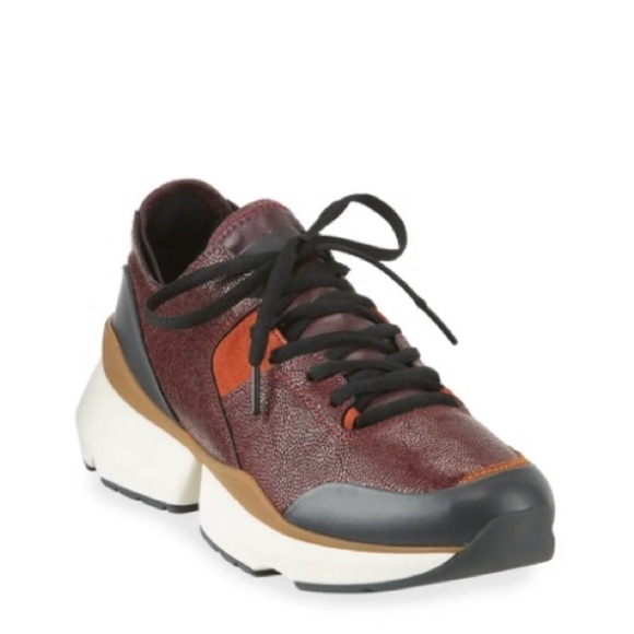 rag & bone Shoes - Rag and Bone Manston Burgundy Leather Jogger Running Athleisure shoe sz …